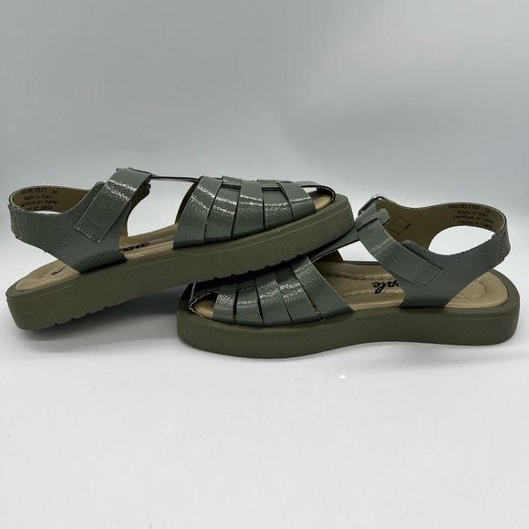 Free People Finn Fisherman Platform Sandals in Sea Serpent Green - Picture 9 of 9